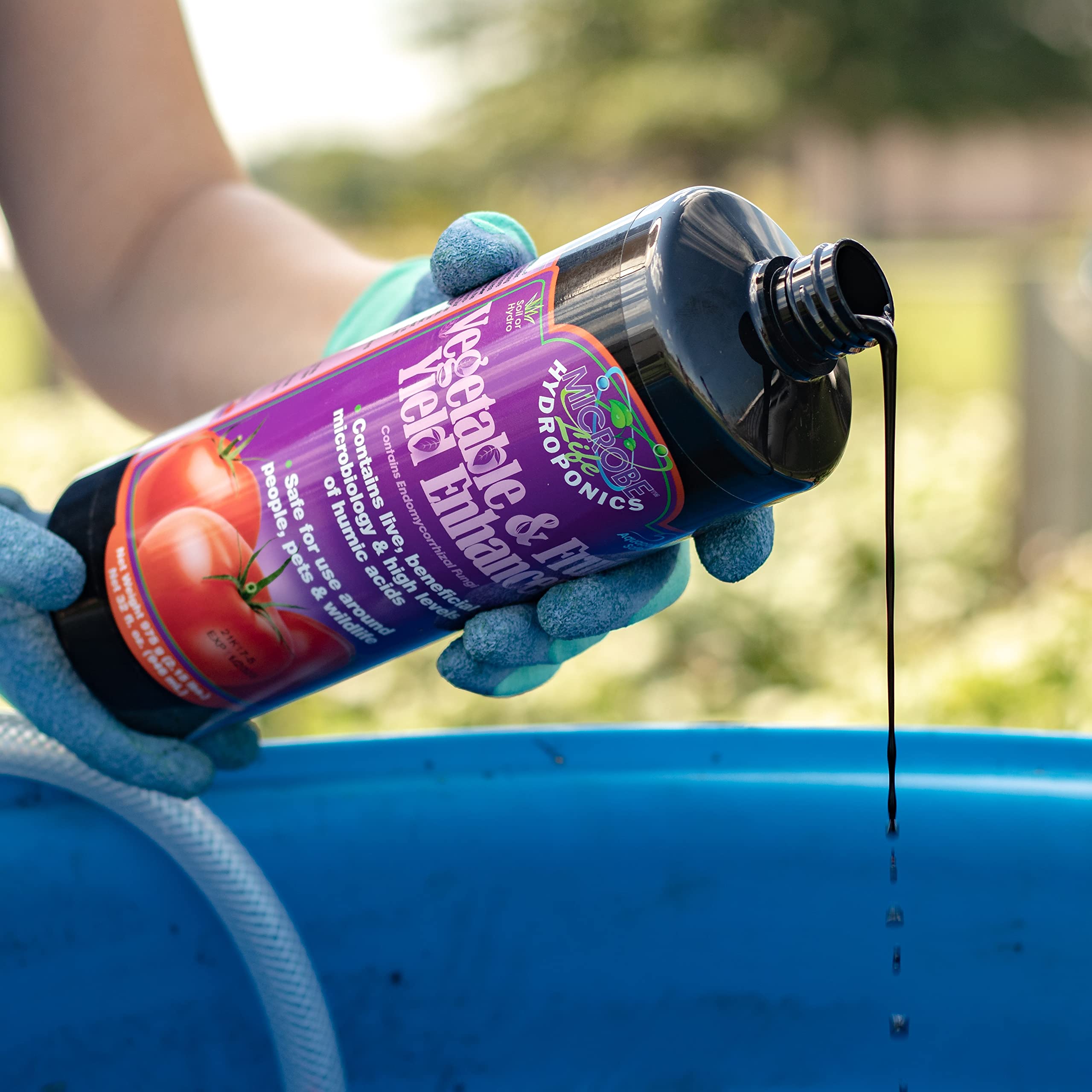 Microbe Life Hydroponics Plant Nutrient Supplement - Organic Growth & Yield Booster for Vegetables & Fruits - Works with Hydroponic & Soil Systems (2.5 Gallon) - Ideal for Indoor Gardens, Greenhouses & Home Farming