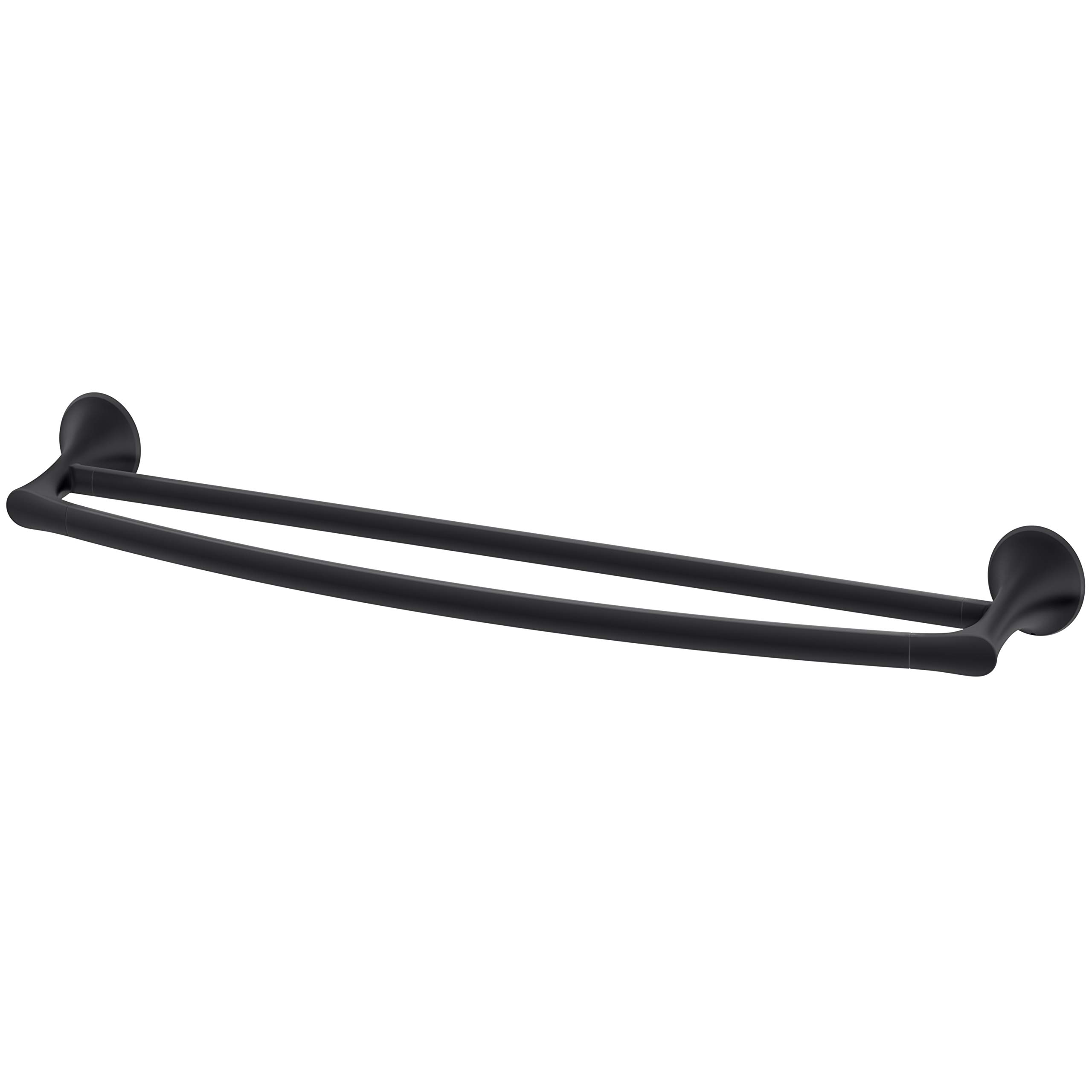 Pfister BTB-RH2B Rhen 24-Inch Bathroom Towel Bar in Matte Black - Perfect for Modern Bathrooms & Spa-Like Showers