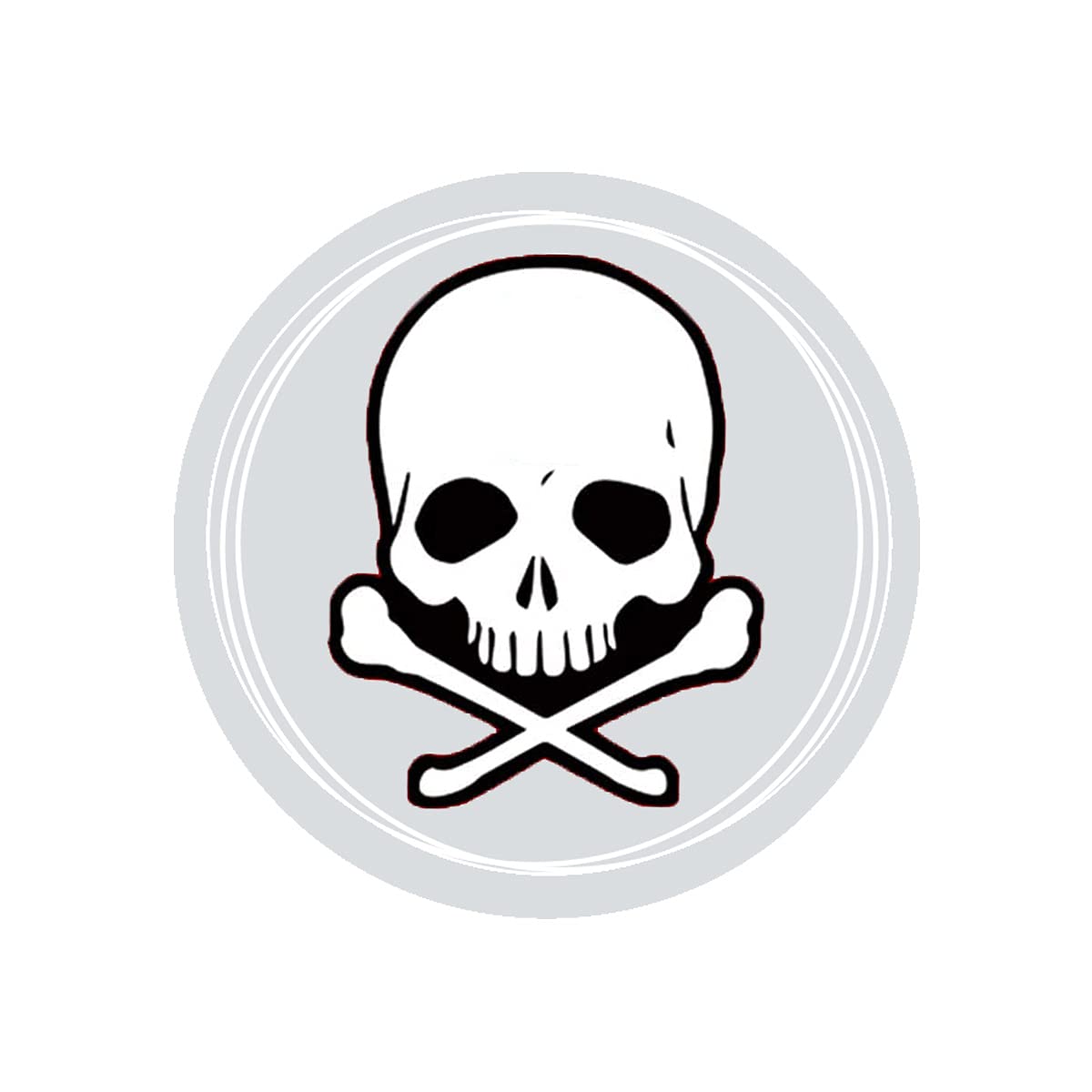 500 White Skull & Crossbones Dot Stickers on a Roll - 2 Inch Round Decals for Party Favors, Birthday Decorations, Halloween Crafts & DIY Projects - Perfect for Scrapbooking, Gift Wrapping & Laptop Customization
