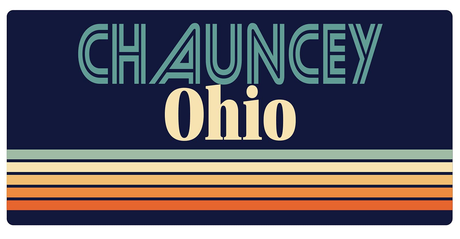 Chauncey Ohio Retro Fridge Magnet 5 x 2.5 Inch - Vintage Souvenir for Refrigerator, Metal Cabinet & Office Decor