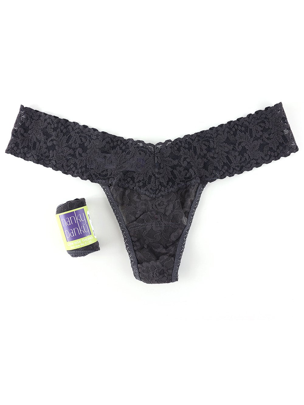 Rolled Signature Lace Original Rise Thong - Comfortable Women's Underwear for Everyday Wear & Special Occasions
