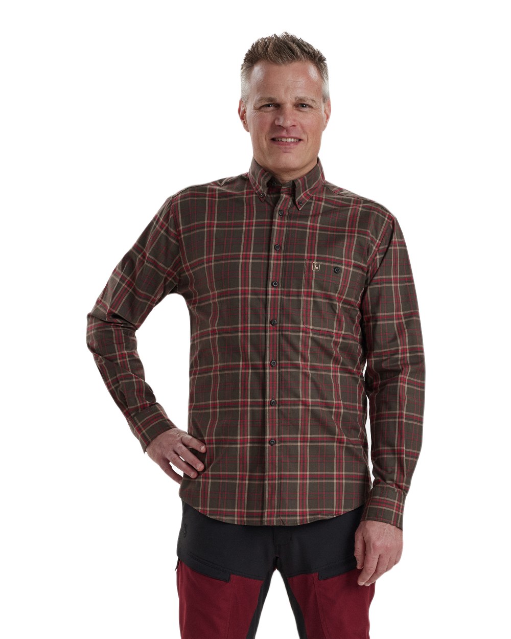 Deerhunter Eli Shirt for Men - Premium Cotton Casual Button Down Shirt for Outdoor & Business Wear - Perfect for Hunting, Hiking, and Office