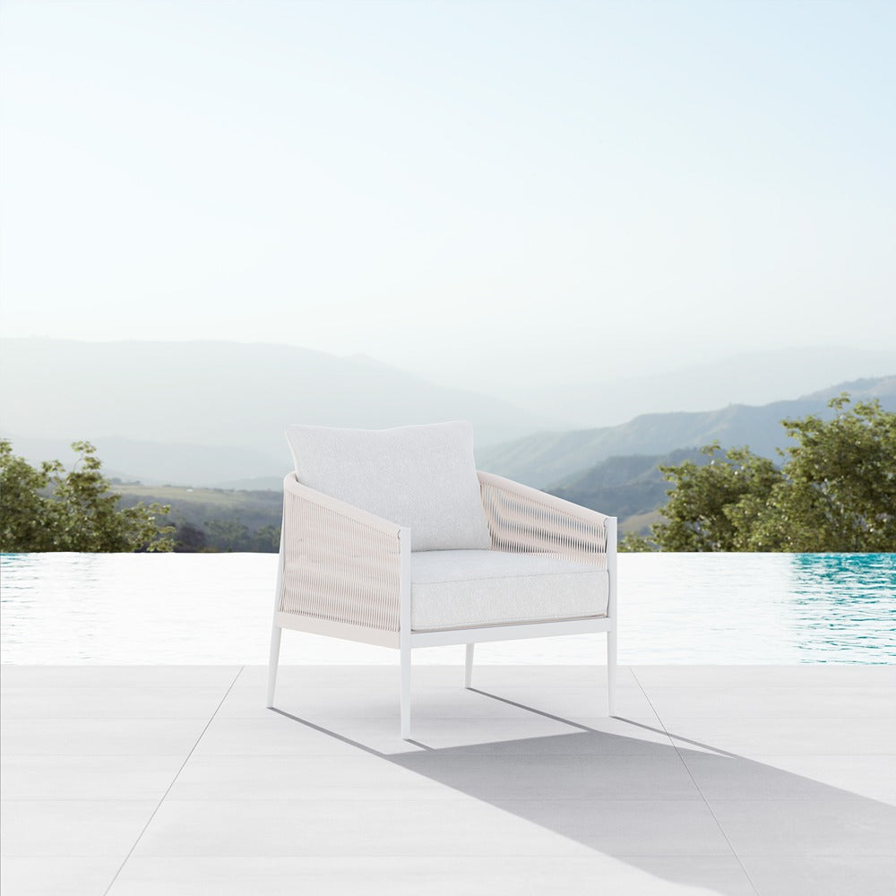 Catalina Outdoor Club Chair - Waterproof Wicker Patio Lounge Chair with Cushion - Perfect for Poolside, Garden, Deck, and Backyard Relaxation