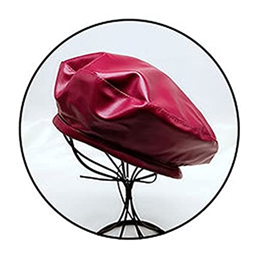 French Artist Beret Hat for Women - Vintage Solid Color Elegant Winter Beanie Cap in Red (Size XL) | Perfect for Cold Weather, Fashion Outfits & Artistic Styles