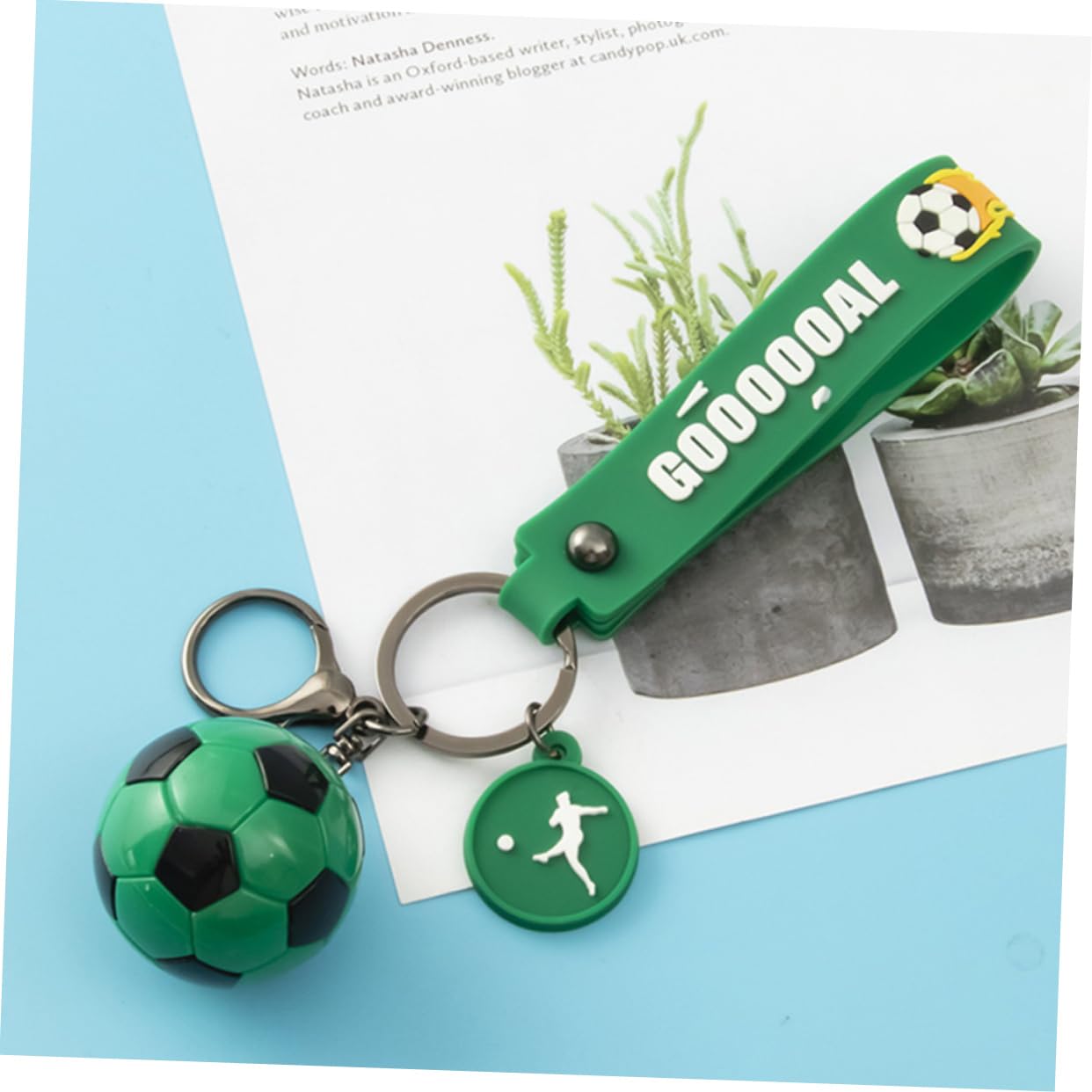 WRITWAA Soccer Ball Keychain - Cute Football Sports Keyring for Teens, Gifts, Bags & Backpacks - Perfect for Soccer Fans, Players & Team Spirit Accessories