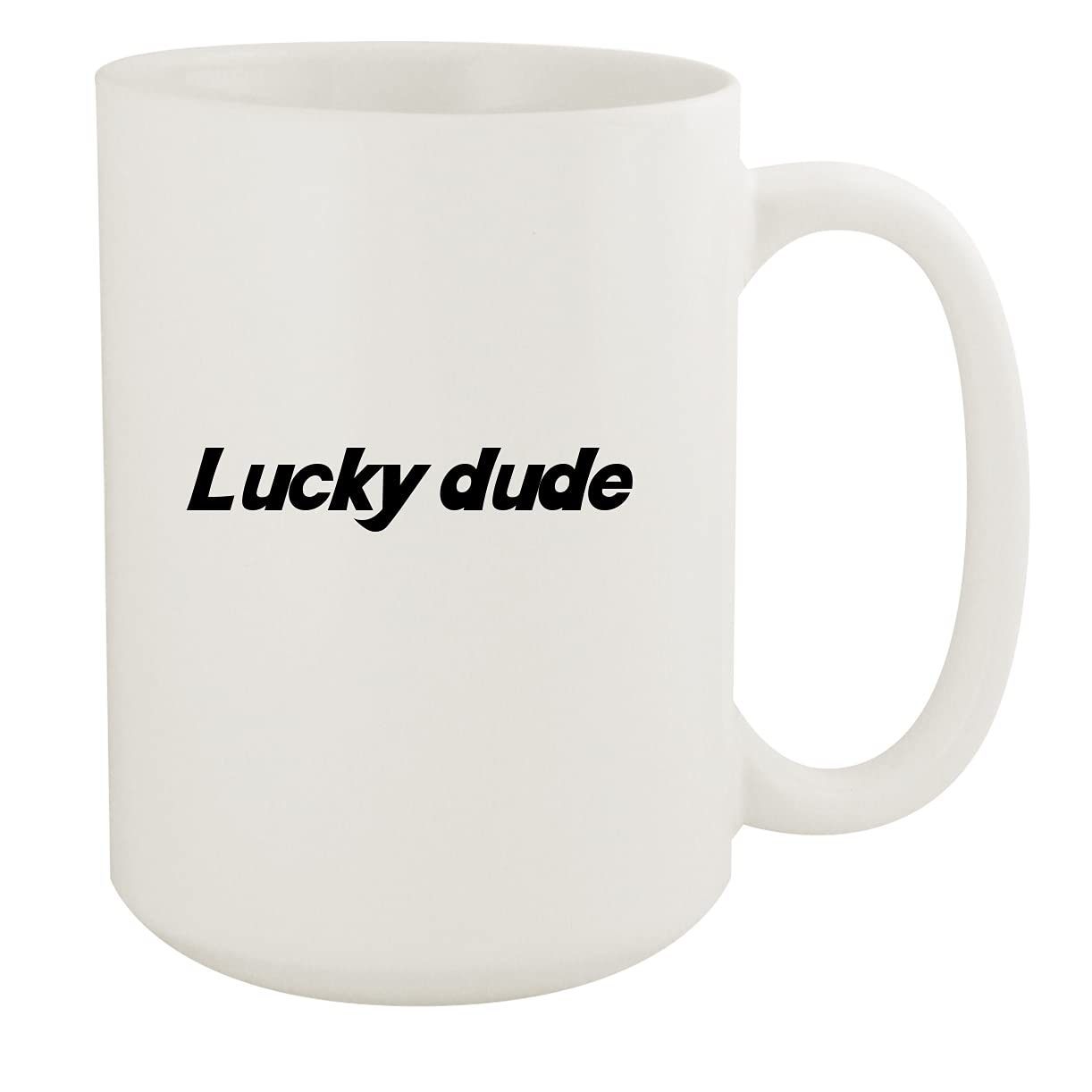 Lucky Dude - Premium 15oz Ceramic Coffee Mug in Classic White | Perfect for Home, Office & Gifts | Dishwasher & Microwave Safe