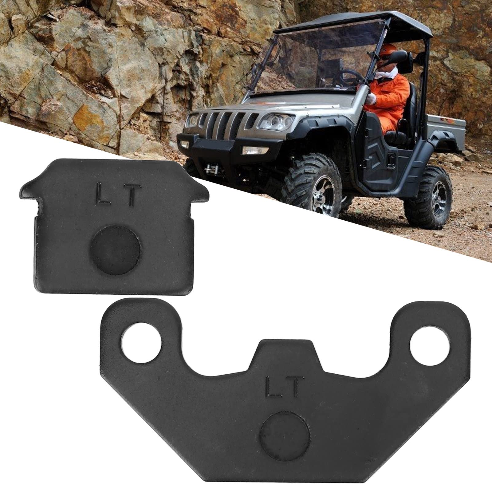 High-Performance Motorcycle Brake Pads 2Pcs Set - Front & Rear Iron Copper Brake Disc Shoes for ATV, Dirt Bikes & Quads - Durable Chinese Import Brake Shoe Set for Off-Road & Street Riding