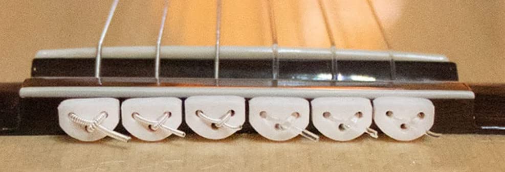 12pcs Beige Guitar String Ties Bridge Beads for Acoustic & Classical Nylon String Guitars - Secure Strings, Reduce Slippage - Perfect for Guitar Maintenance, String Changing & Performance Stability