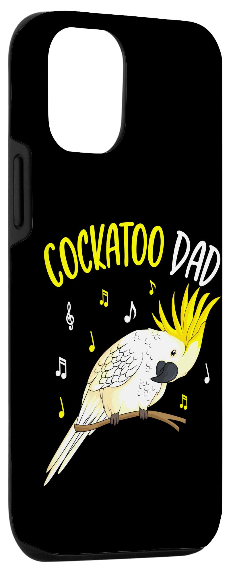 Funny Parrot Bird iPhone 12/12 Pro Case for Men - Cute Cockatoo Dad Design Protective Phone Cover - Perfect Gift for Bird Lovers & iPhone Users (Home, Office, Travel Use)