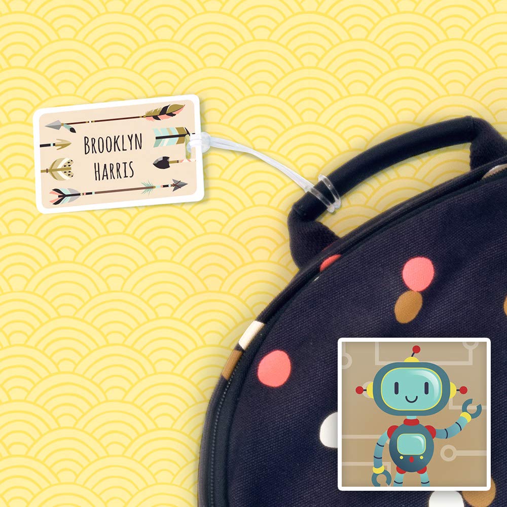 Durable Large Robot Design Luggage Tag - Perfect for Travel, Suitcases & Backpacks - Easy Identification & Style