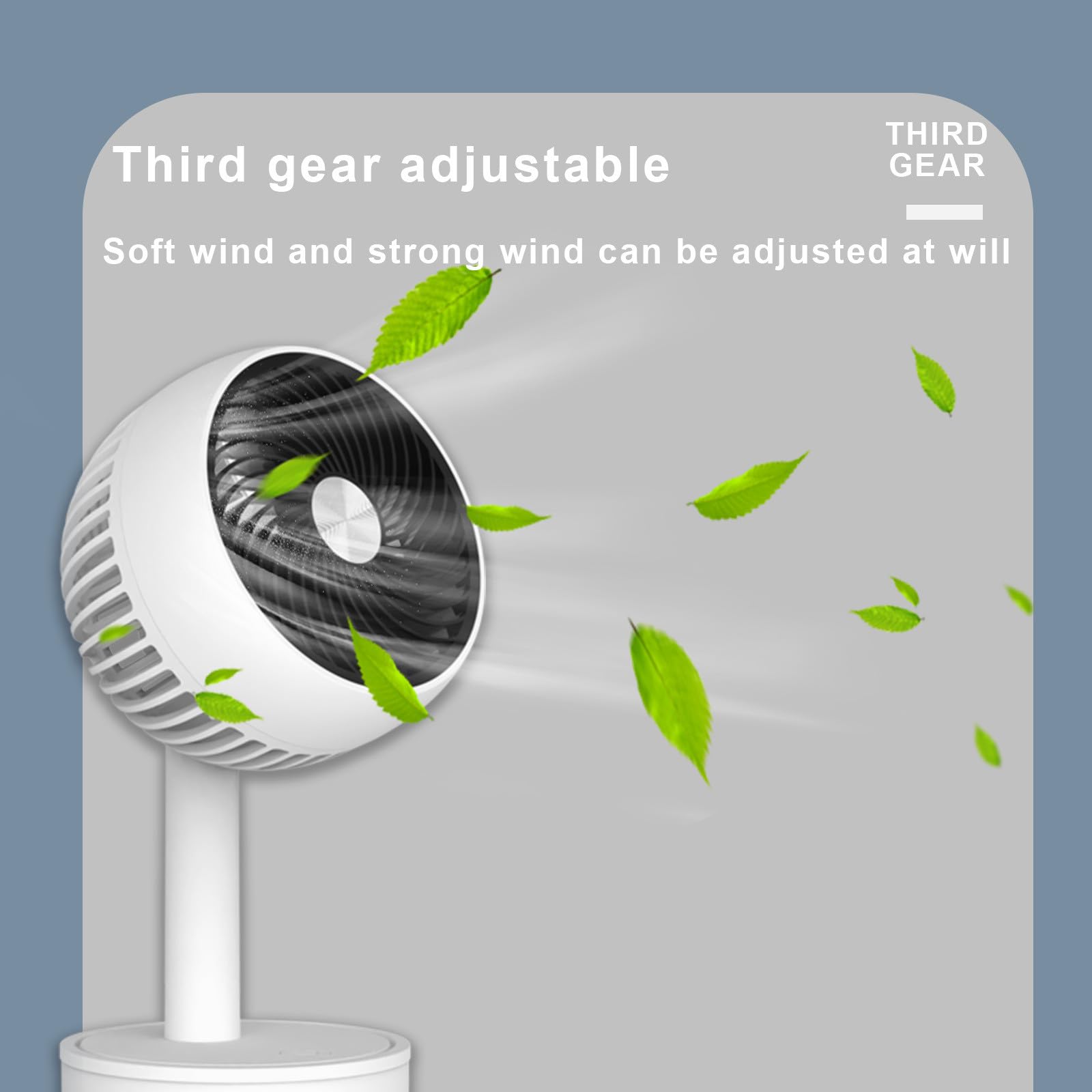3-Speed USB Portable Cooling Fan - Quiet Electric Desktop Air Cooler for Bedroom, Office & Personal Use | Mini Air Conditioner for Home, Travel & Workspace