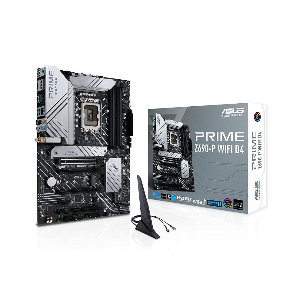 ASUS Prime Z690-P WiFi DDR4 LGA 1700 ATX Motherboard for Intel 12th Gen CPUs - Gaming PC, Workstation & Home Office Builds