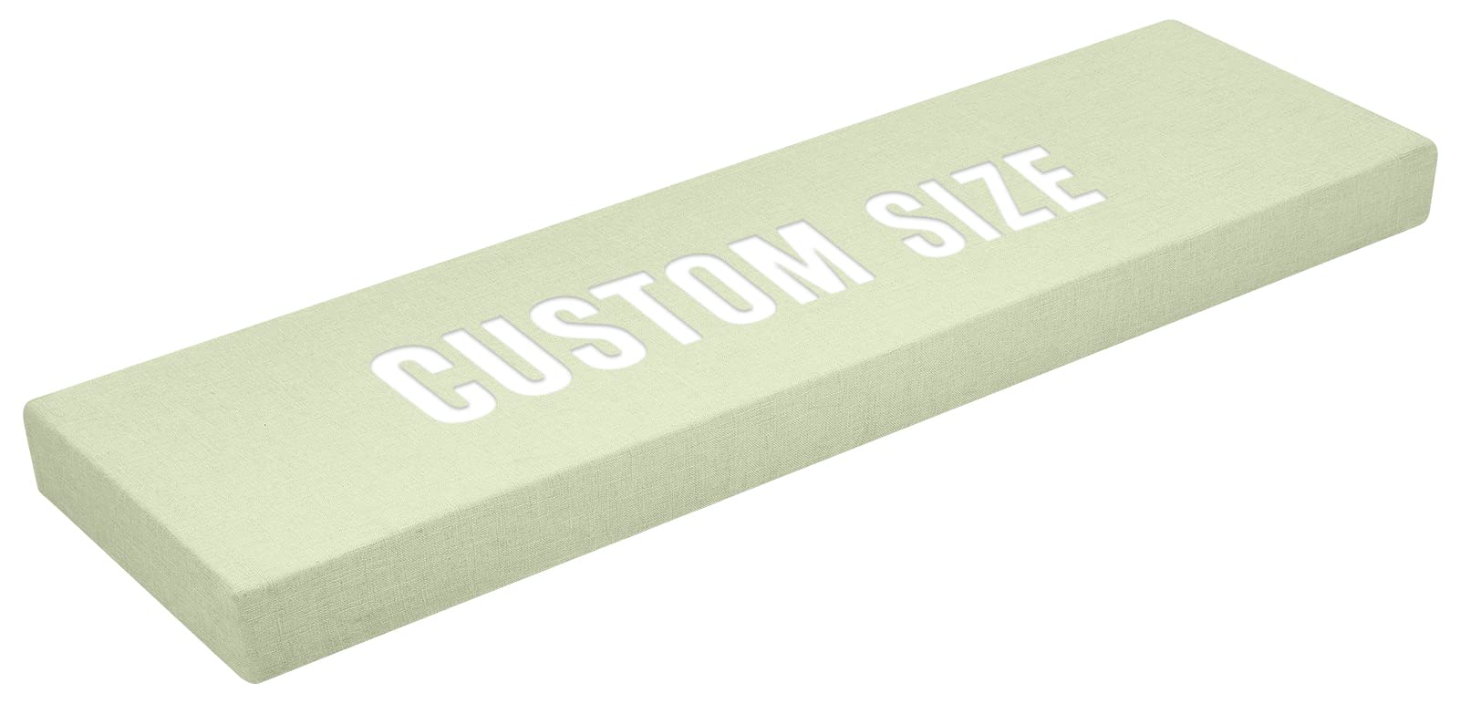 Custom Size Bench Cushion - Thick Upholstery Foam Bay Window Seat Cushion for Indoor/Outdoor Sofa, Patio Furniture - Green (Custom Size) | Perfect for Reading Nooks, Sunrooms & Cozy Window Seats
