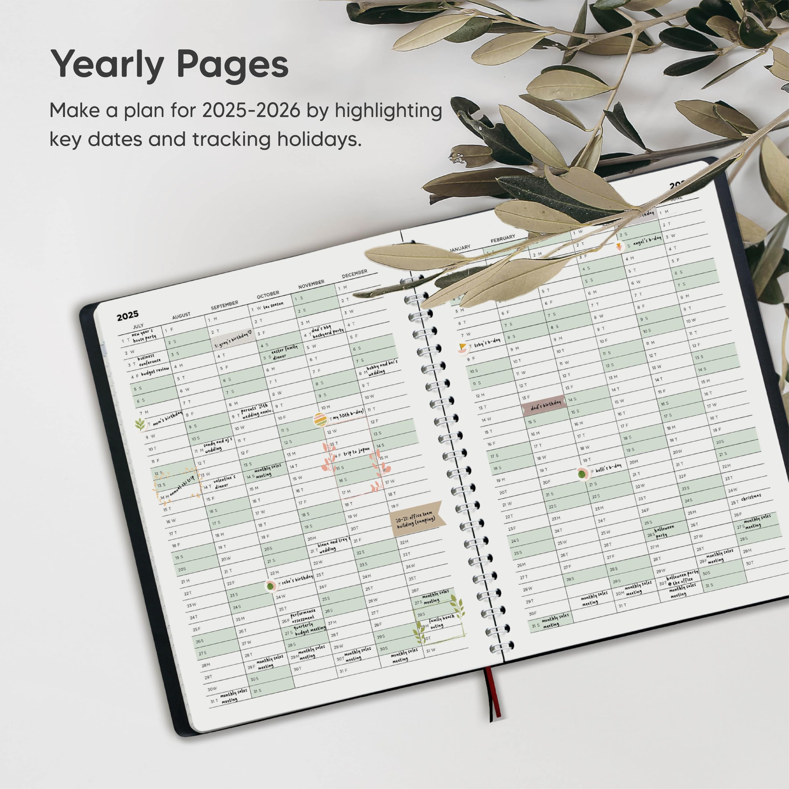 2025-2026 Academic Planner - Weekly & Monthly Hourly Appointment Book with Flexible Cover & Twin-Wire Binding - 6.5