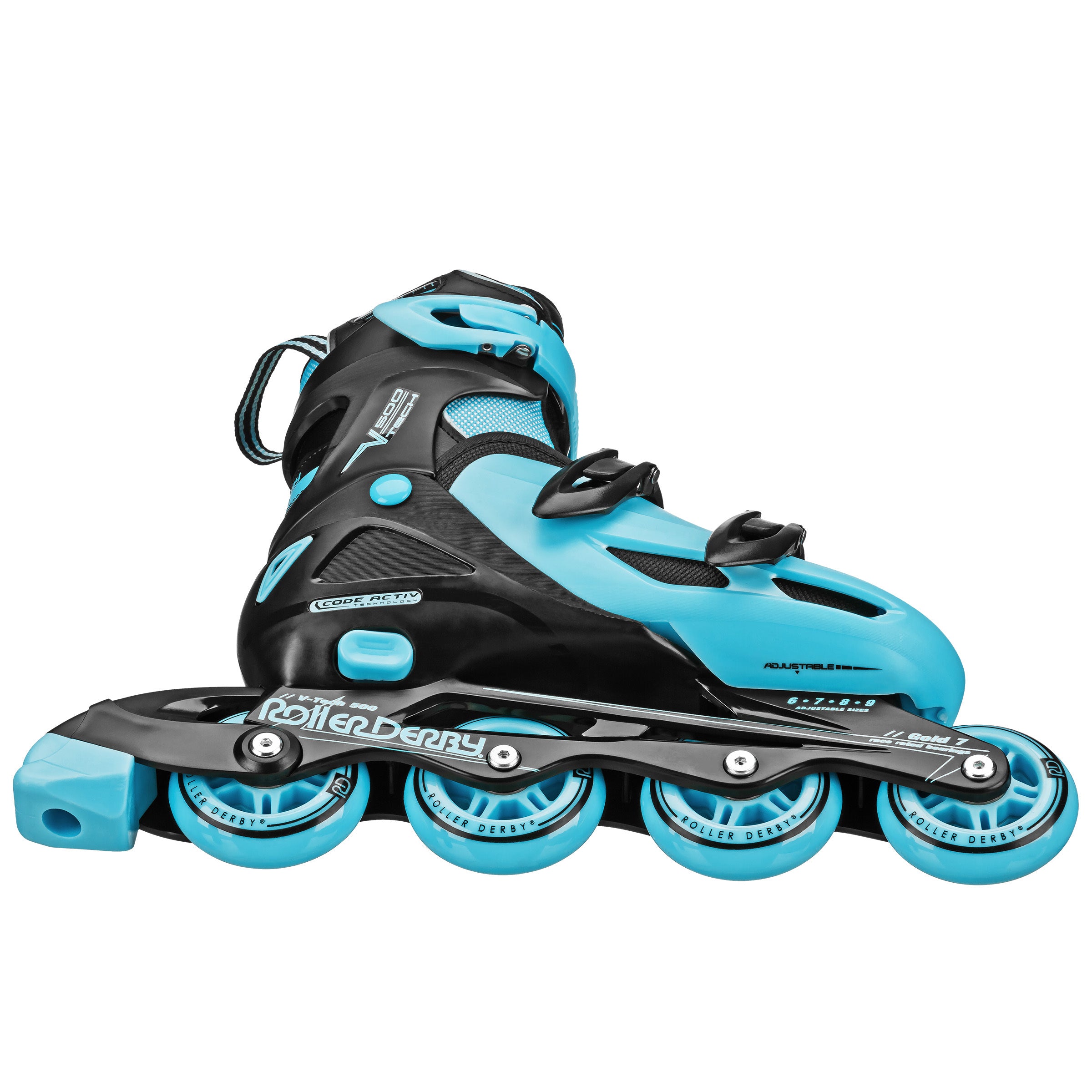 V Tech 500 Adjustable Men's Inline Skates for Adults - Perfect for Outdoor Fitness, Roller Hockey & Urban Skating