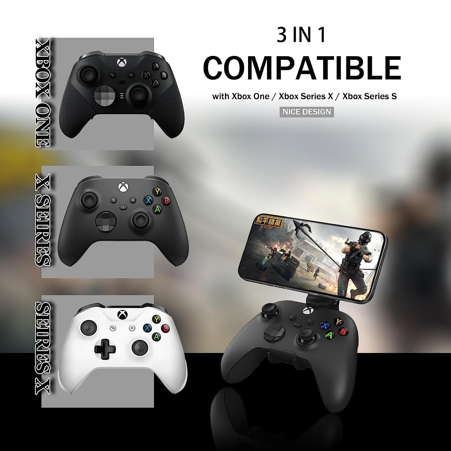 NBCP Magnetic Phone Mount for Xbox Controllers - Universal Gaming Phone Holder Compatible with Xbox One & Series X|S - Perfect for Mobile Gaming & Streaming