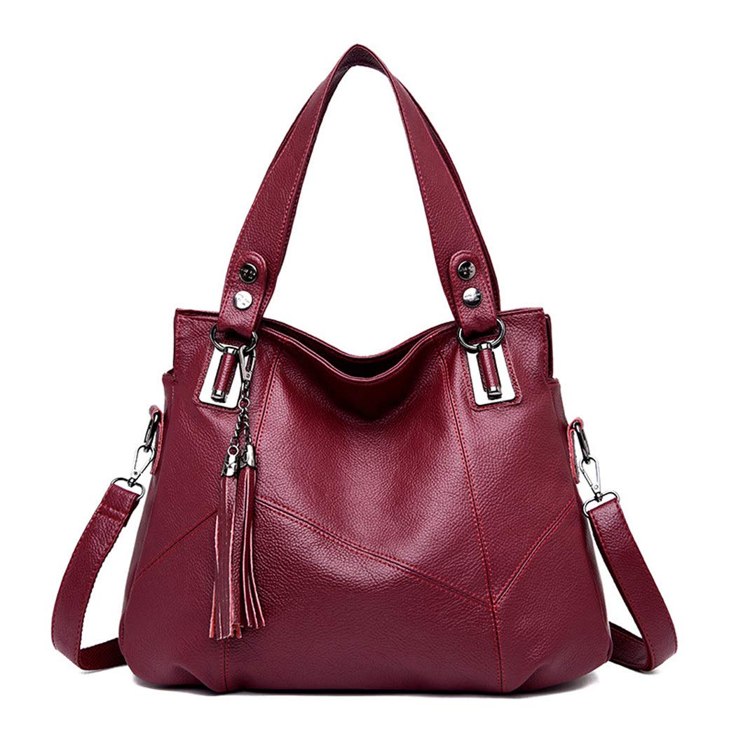 BUKESIYI Women's PU Leather Top Handle Shoulder Bag - Convertible Hobo Handbag for Work, Travel & Everyday Use (Style CCUS77186)