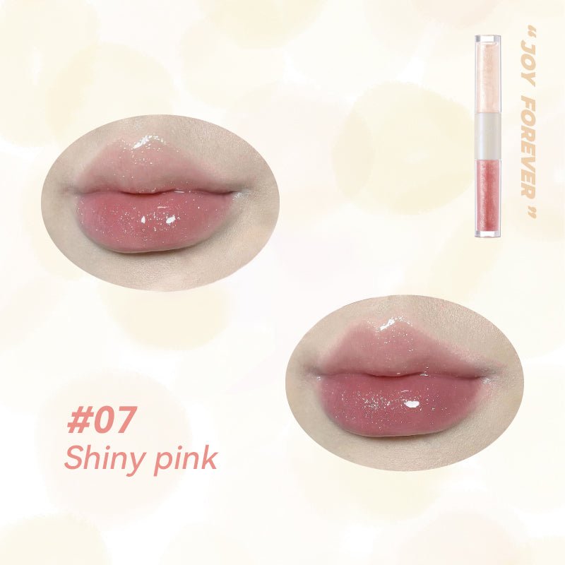 LEEMEMBER Glossy Series Double Ended Lip Gloss - High Shine, Non-Sticky Formula for Luscious Lips | Perfect for Day & Night Wear, Parties & Special Occasions