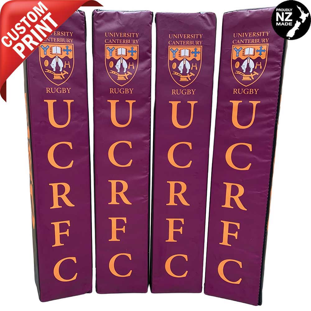 High-Quality Digitally Printed Rugby Goal Post Protector Pads - Durable & Shock-Absorbing for Safe Training & Matches - Perfect for Rugby Fields, Schools, and Clubs