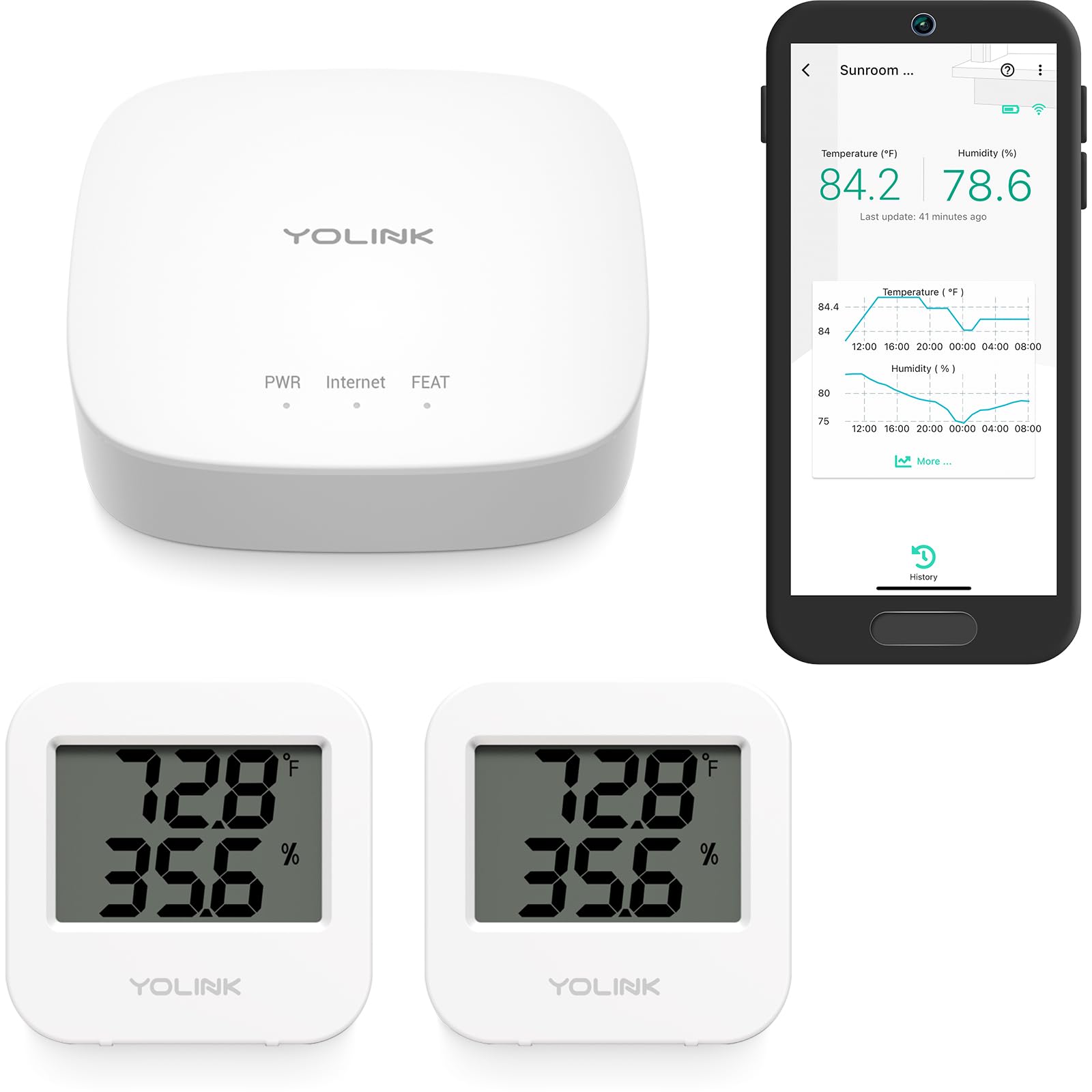 Smart Wireless Temperature & Humidity Sensor for Freezer & Fridge Monitoring - Wide Range, Real-Time Alerts | Ideal for Home, Restaurant & Laboratory Use