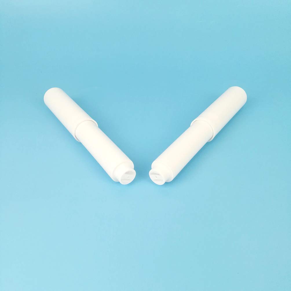 Alipis 6-Pack White Telescopic Toilet Paper Holder Spring Rod - Adjustable Bathroom Tissue Roll Stand for Easy Paper Roll Insert | Perfect for Home, Office, and RV Use