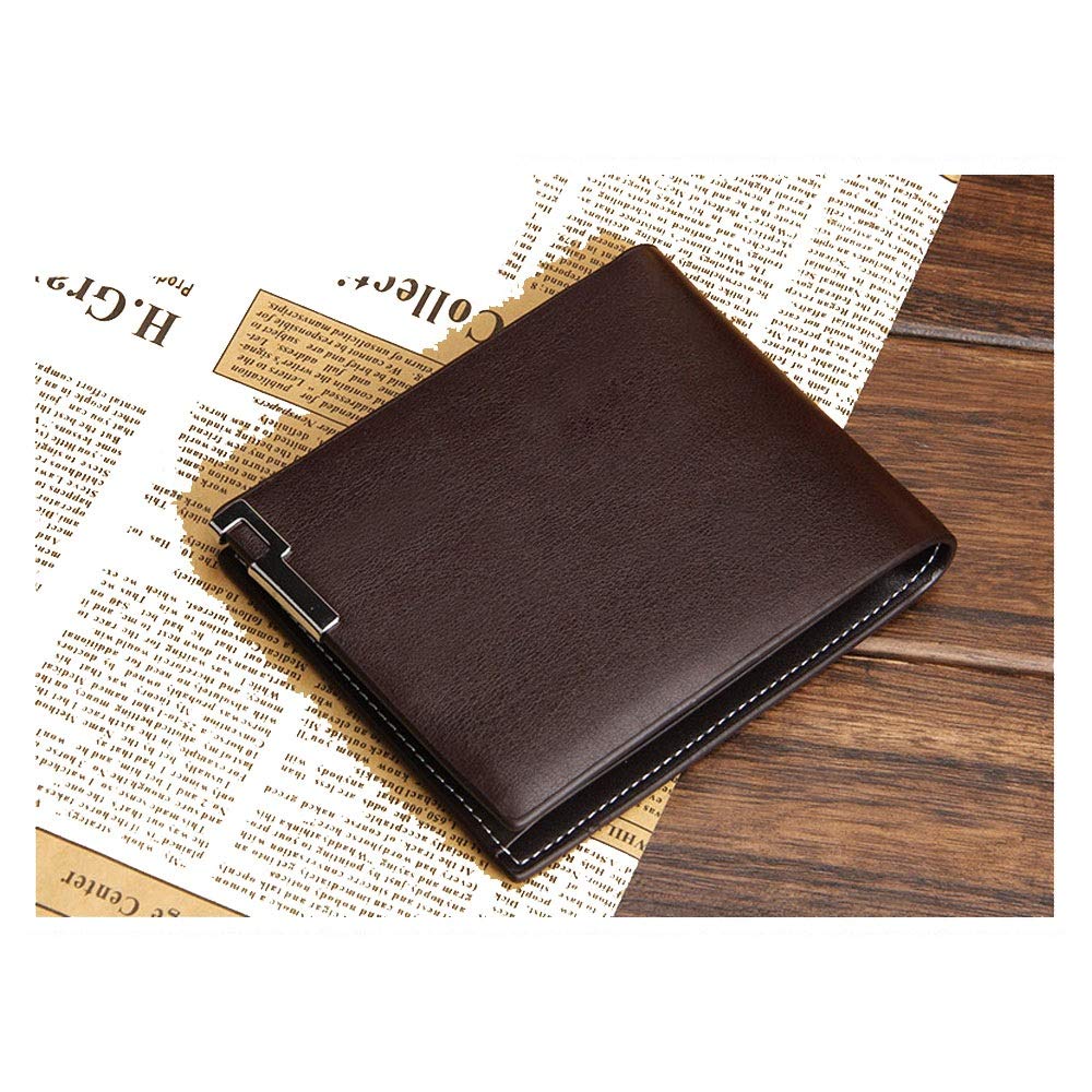 Premium PU Leather Men's Wallet - Slim RFID Blocking Bifold Wallet for Men with Multiple Card Slots | Trendy Brown Compact Wallet for Business, Travel & Everyday Use (Size S)