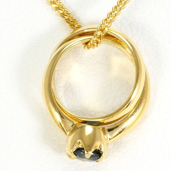 18K Yellow Gold Sapphire Necklace for Women - Elegant Blue Gemstone Jewelry Gift for Birthday, Anniversary & Valentine's Day - Perfect for Weddings, Parties & Special Occasions