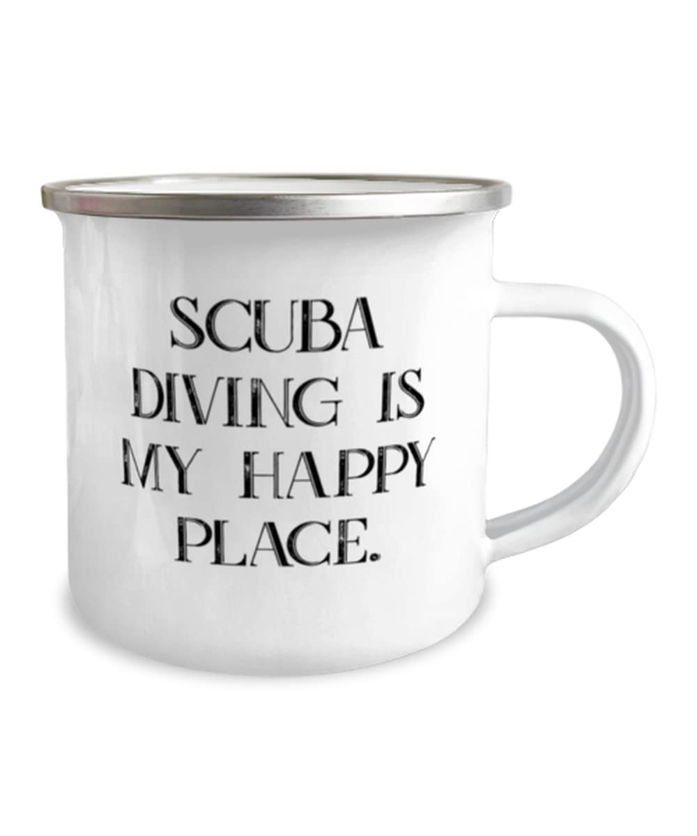 Premium 12oz Insulated Camper Mug - Perfect Scuba Diving Gift for Men & Women | Great for Coffee, Tea & Outdoor Adventures - Ideal for Camping, Diving Trips & Holiday Presents