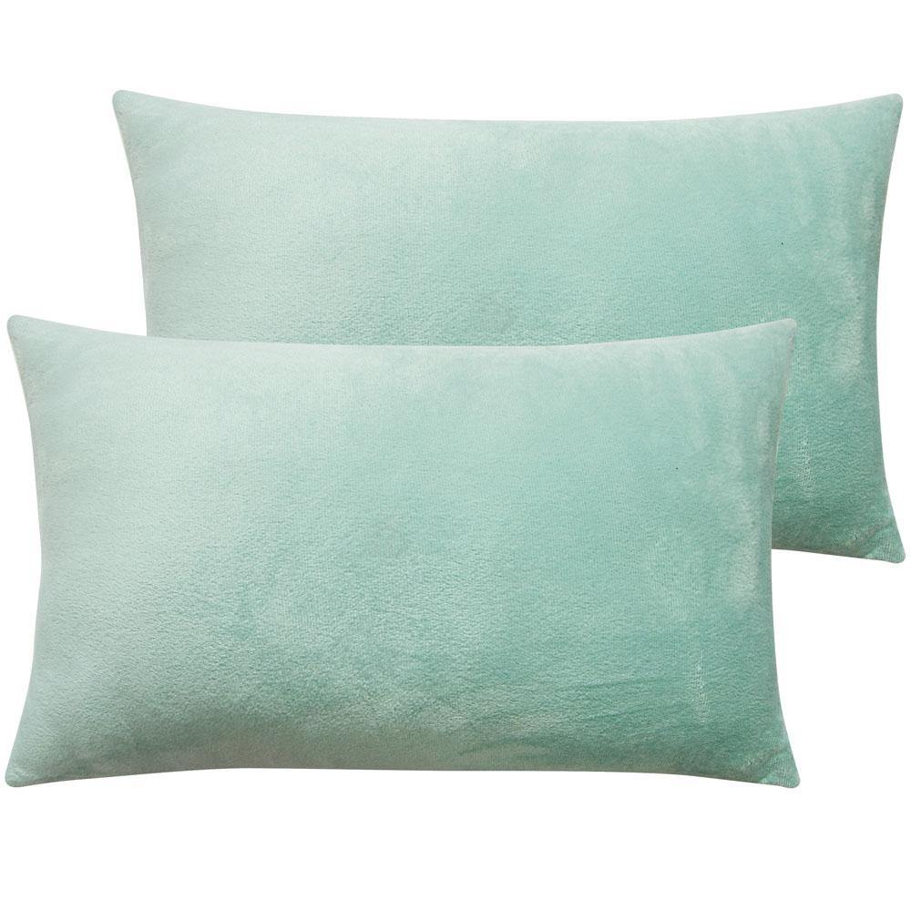 NTBAY 2 Pack Soft Velvet Throw Pillow Covers - 18x18 Inch Luxury Cushion Cases for Sofa, Bed, Couch Decor - Home & Living Room Accessories