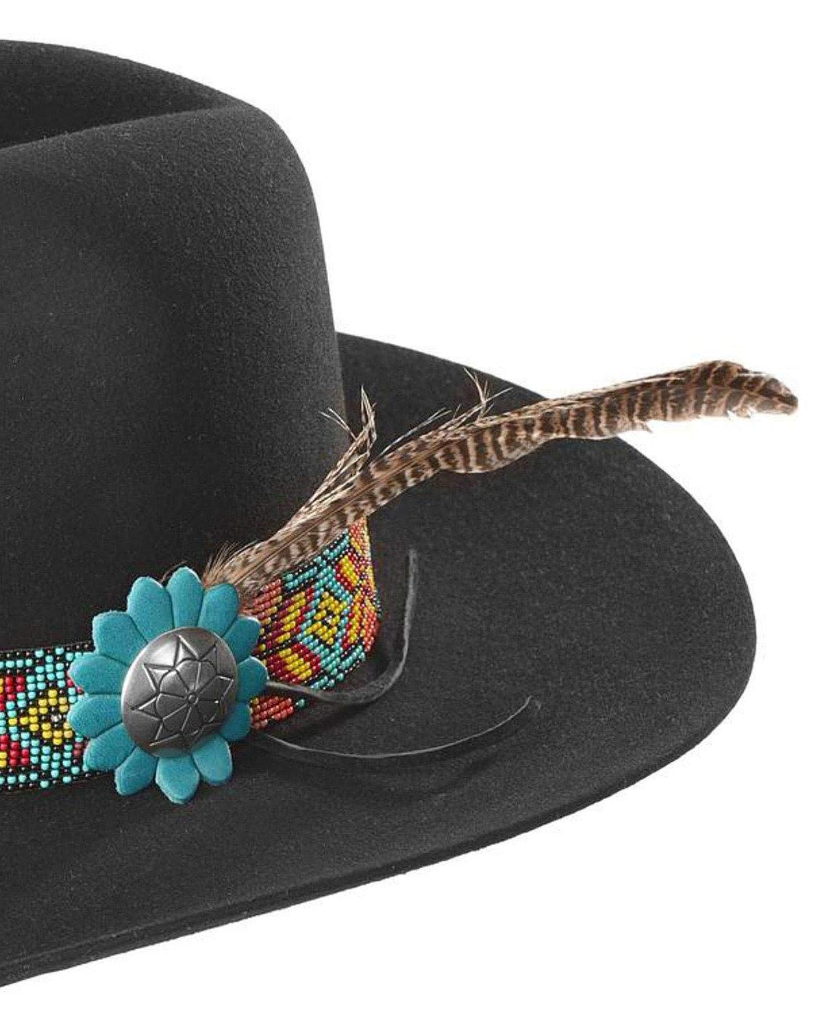 Resistol Women's Gold Digger Concho Western Cowgirl Hat - Black Medium Size for Rodeo, Country Music Festivals & Western Fashion Outfits