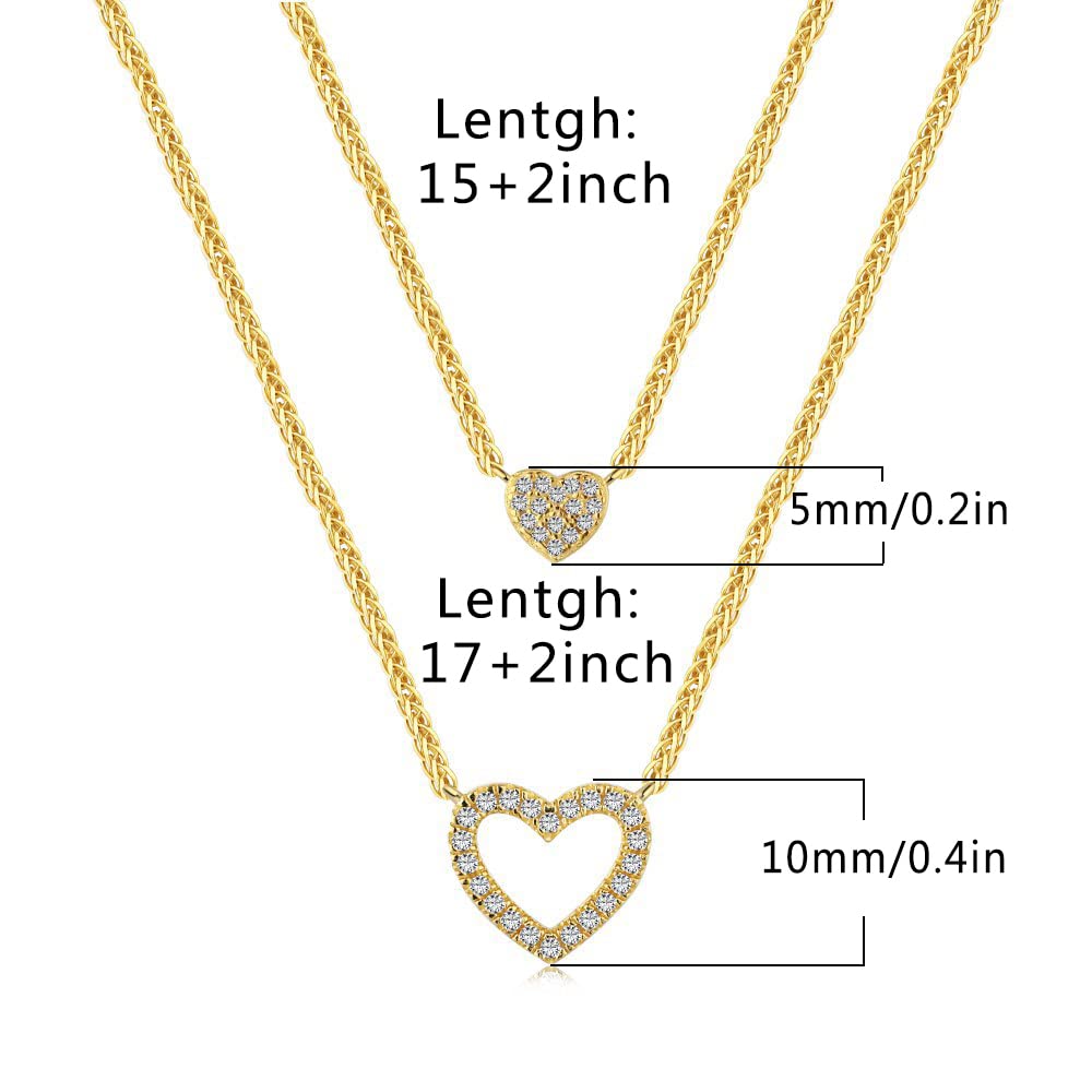 1/2 PCS S925 Sterling Silver Necklaces for Women and Girls - Gold/Rhodium Plated, Waterproof & Tarnish-Resistant Jewelry for Everyday Wear, Gifts & Special Occasions