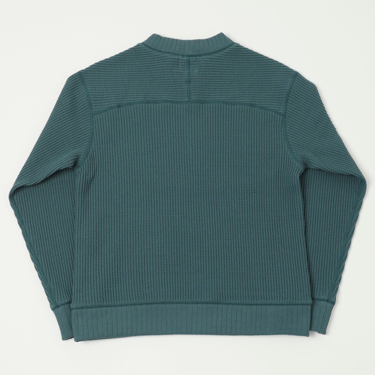 Jackman JM7200 Waffle Midneck Sweatshirt for Men & Women - Soft Fleece Pullover, Dark Turquoise - Cozy Casual Wear for Fall & Winter, Lounge, Travel, and Outdoor Activities