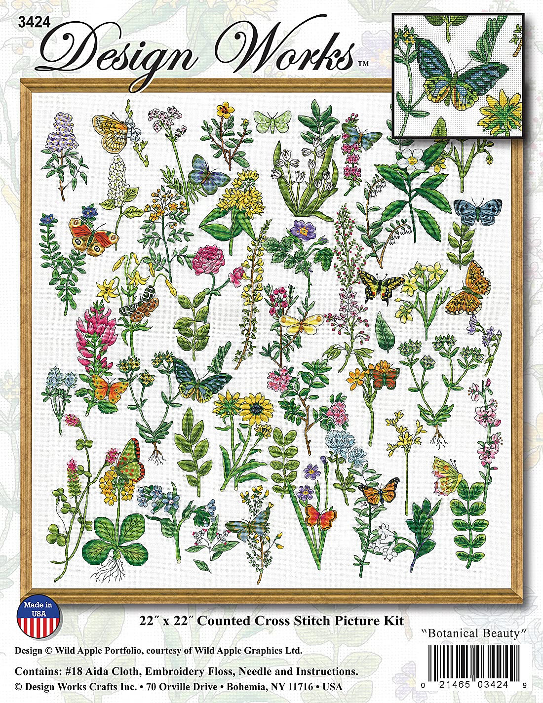 Design Works Crafts Counted Cross Stitch Kit - Complete Embroidery Starter Set with Pattern, Thread & Needle - Perfect for DIY Home Decor, Gifts & Relaxation Hobbies