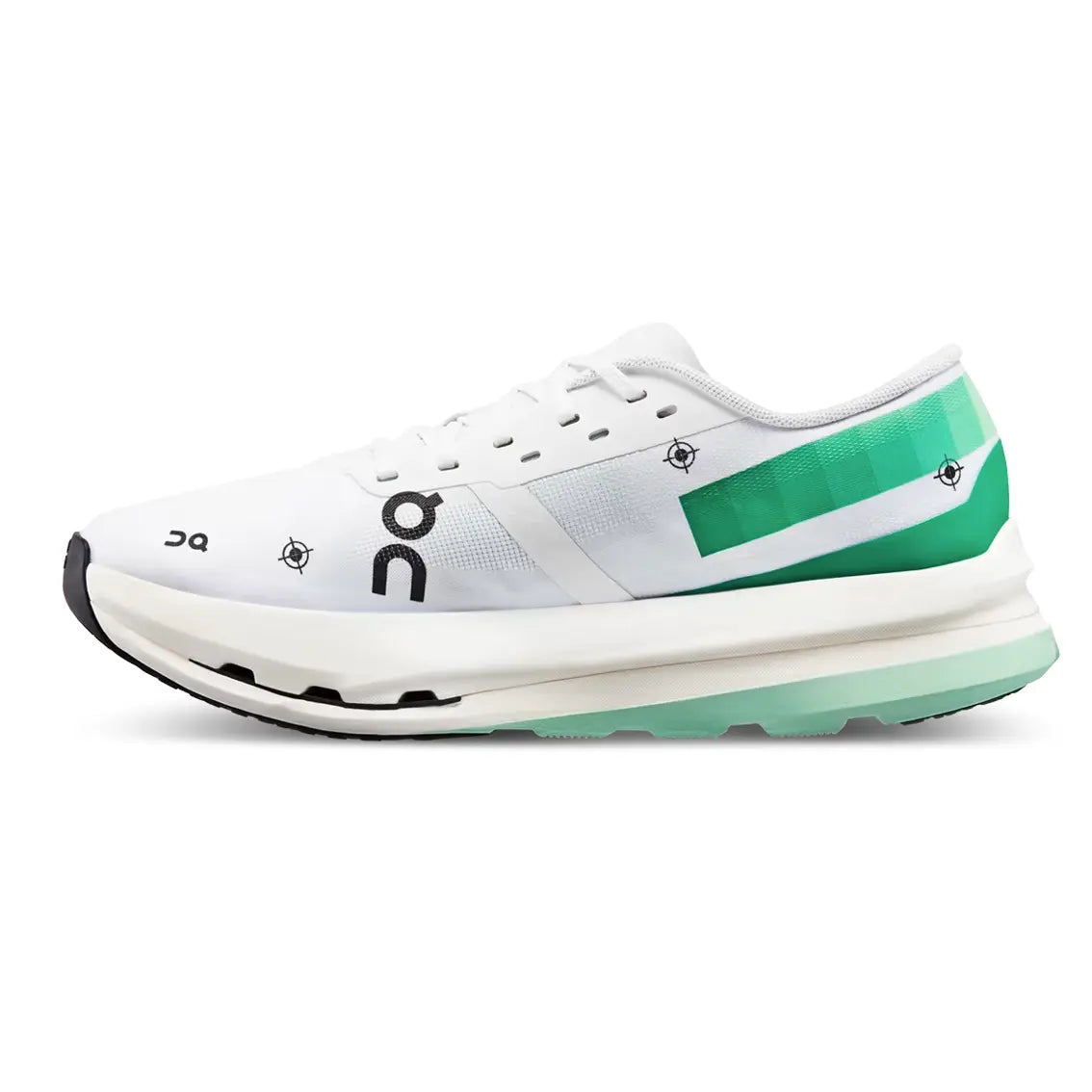 Women's On Running Cloudboom Echo 3 Running Shoes - Undyed White & Mint | Lightweight Performance Sneakers for Marathon Training & Road Running