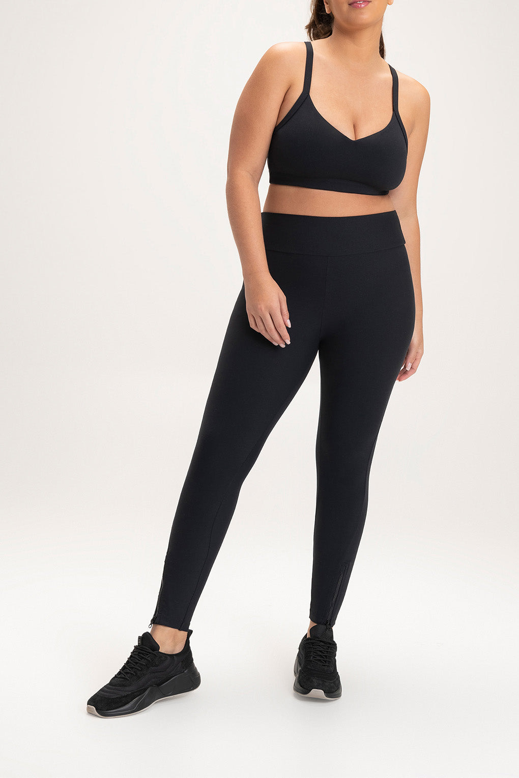 Active Zip Leggings for Women - High Waist Workout Leggings with Side Pockets - Yoga, Running, Gym & Casual Wear