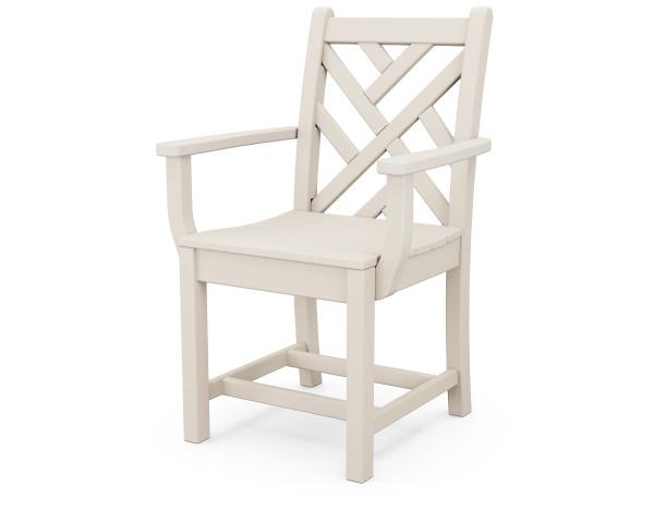 Polywood Chippendale Dining Arm Chair - Classic Outdoor/Indoor Patio Furniture - Perfect for Dining Room, Garden, and Backyard Relaxation