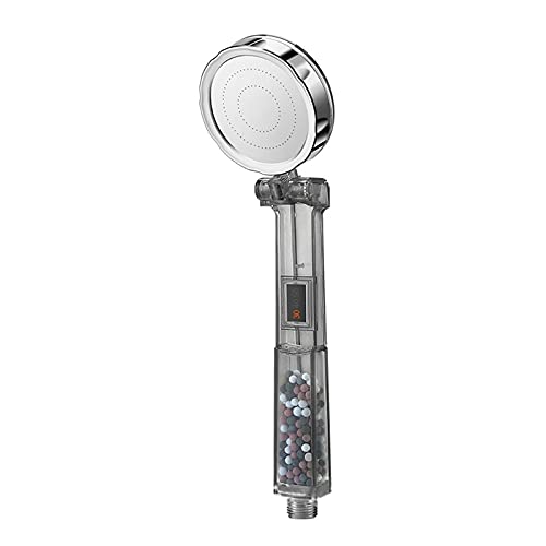 Flip Type Digital Display Water Temperature Shower Head with Negative Ion Filter - High Pressure Handheld Shower for Skin Care & Relaxation | Perfect for Bathroom, Spa, and Beauty Routines