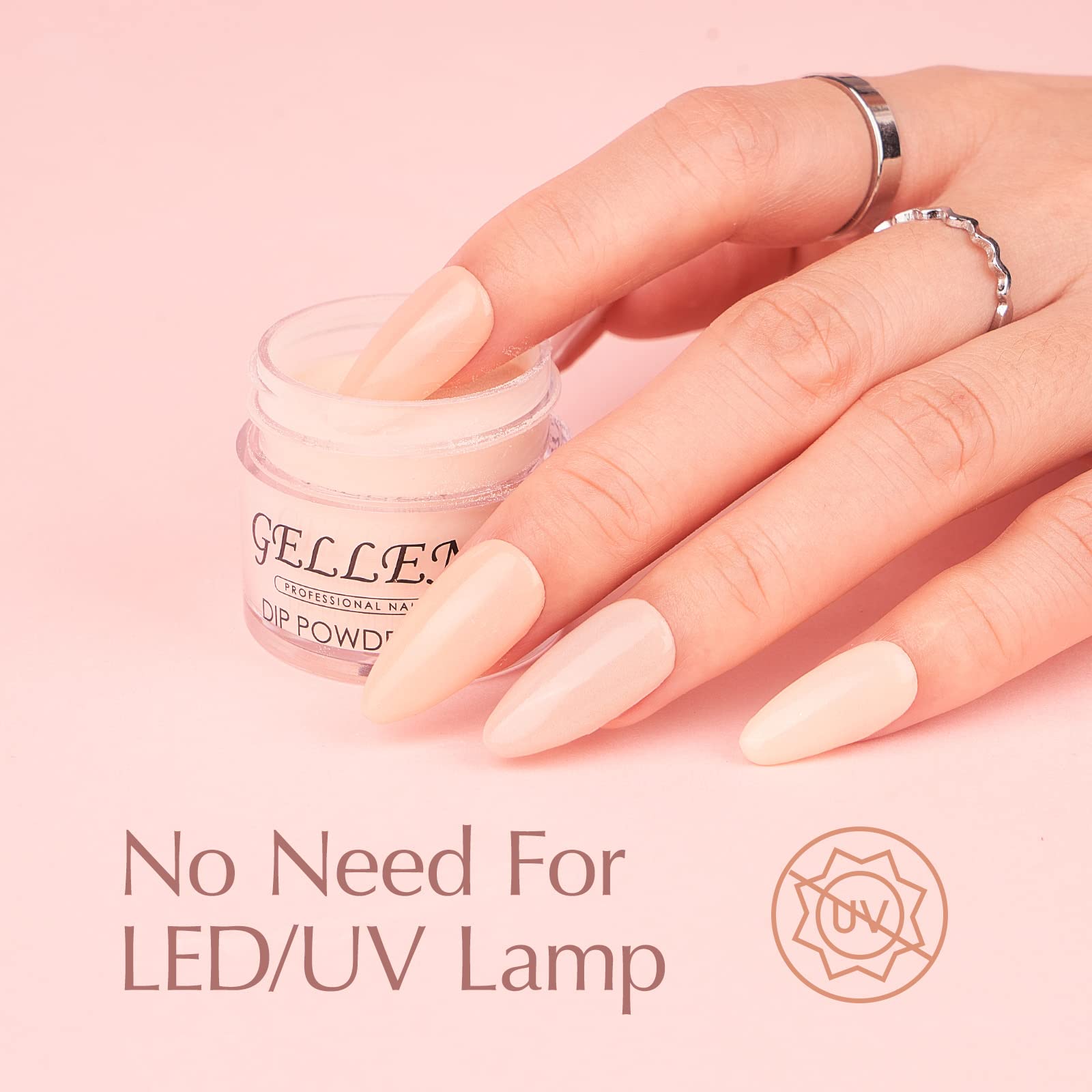 Gellen 12 Colors Nude Dip Powder Kit - Long Lasting, Quick Drying Glossy Nail Powder Set for French Manicure | Salon & DIY Nail Art at Home