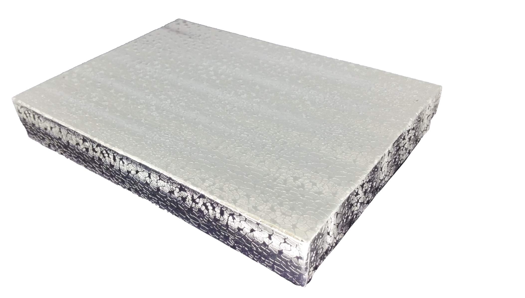 10 Silver Foil Jewelry Gift Boxes 8x5x1 Inch for Rings & Necklaces