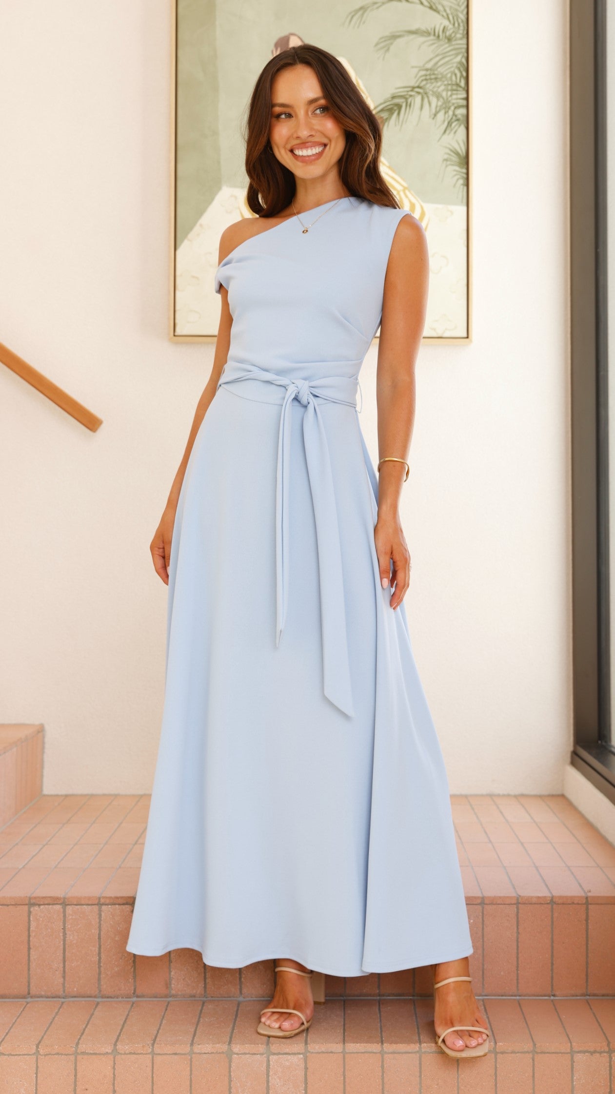 Gemma Maxi Dress for Women - Flowy Baby Blue Summer Dress - Perfect for Beach, Vacation & Casual Outings