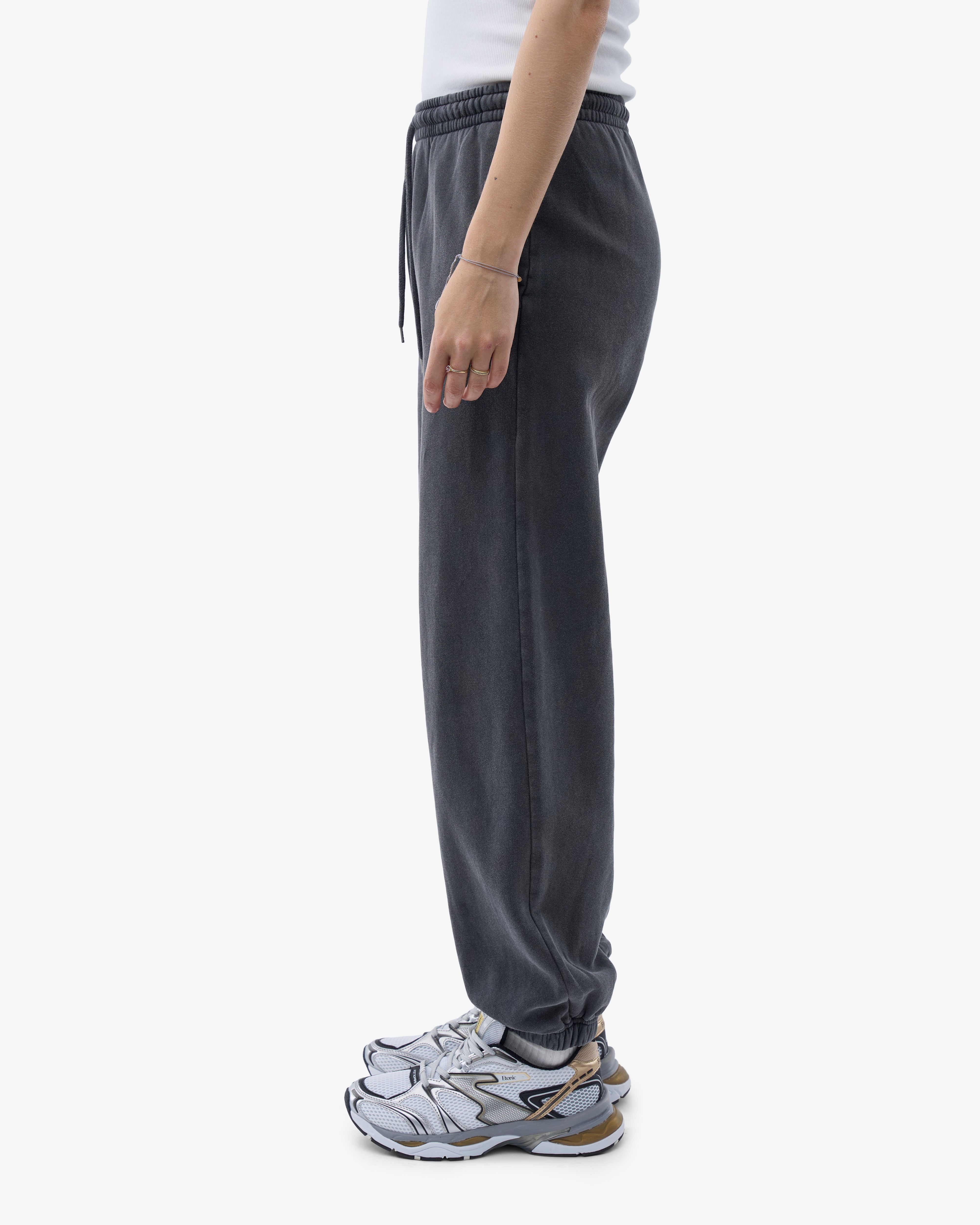 Organic Cotton Relaxed Sweatpants for Women & Men - Faded Black | Comfortable Lounge Pants for Yoga, Home & Casual Wear