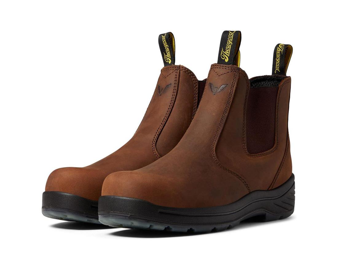 Thoroflex Series 6 Composite Toe Quick Release Chelsea Boot - Waterproof Work Boots for Men - Slip Resistant Safety Shoes for Construction & Outdoor Work