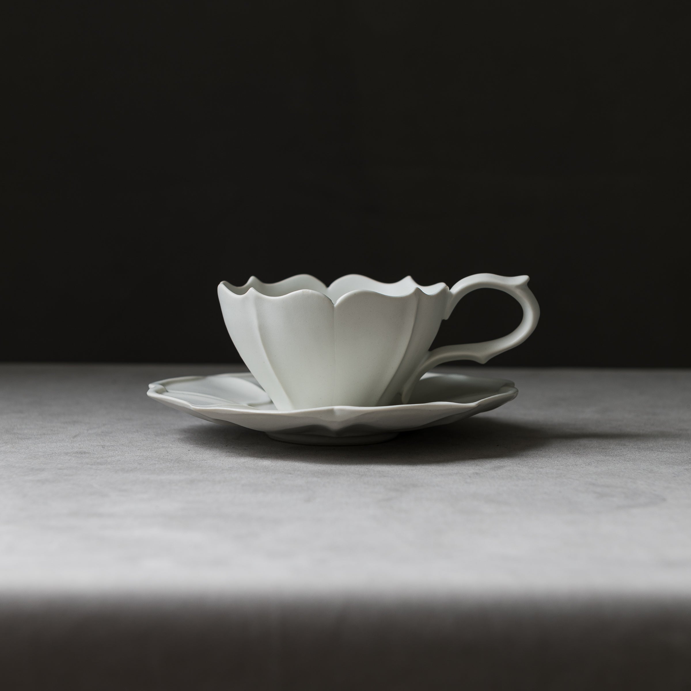 Handmade Ryoka Teacup and Saucer Set - Traditional Utsuki Yaki Japanese Ceramic Tea Cup with Elegant Floral Design - Perfect for Matcha, Green Tea, and Tea Ceremonies
