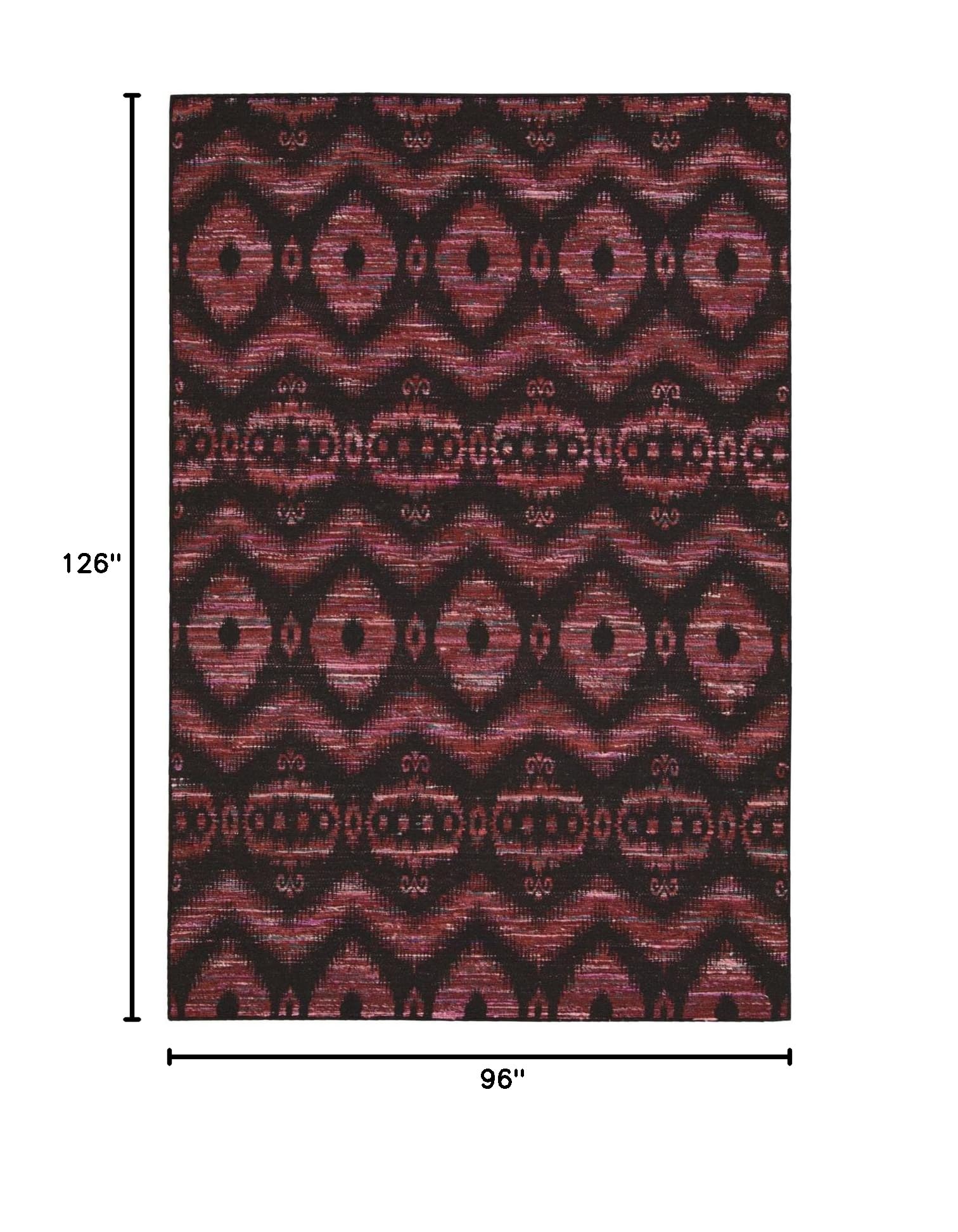 Nourison Spectrum Ikat Burgundy/Black 8' x 10'6
