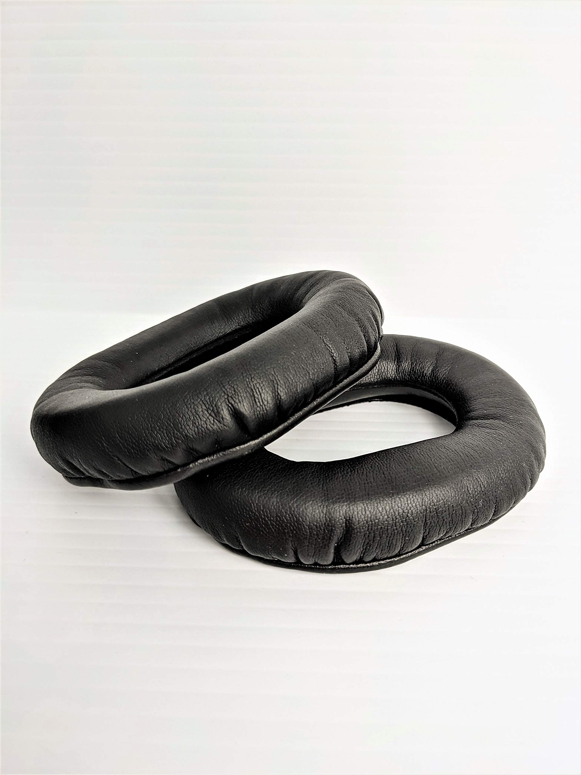 Premium Leather Ear Seals for Headphones - Noise Isolating Replacement Pads for Comfortable Listening at Home, Office & Travel