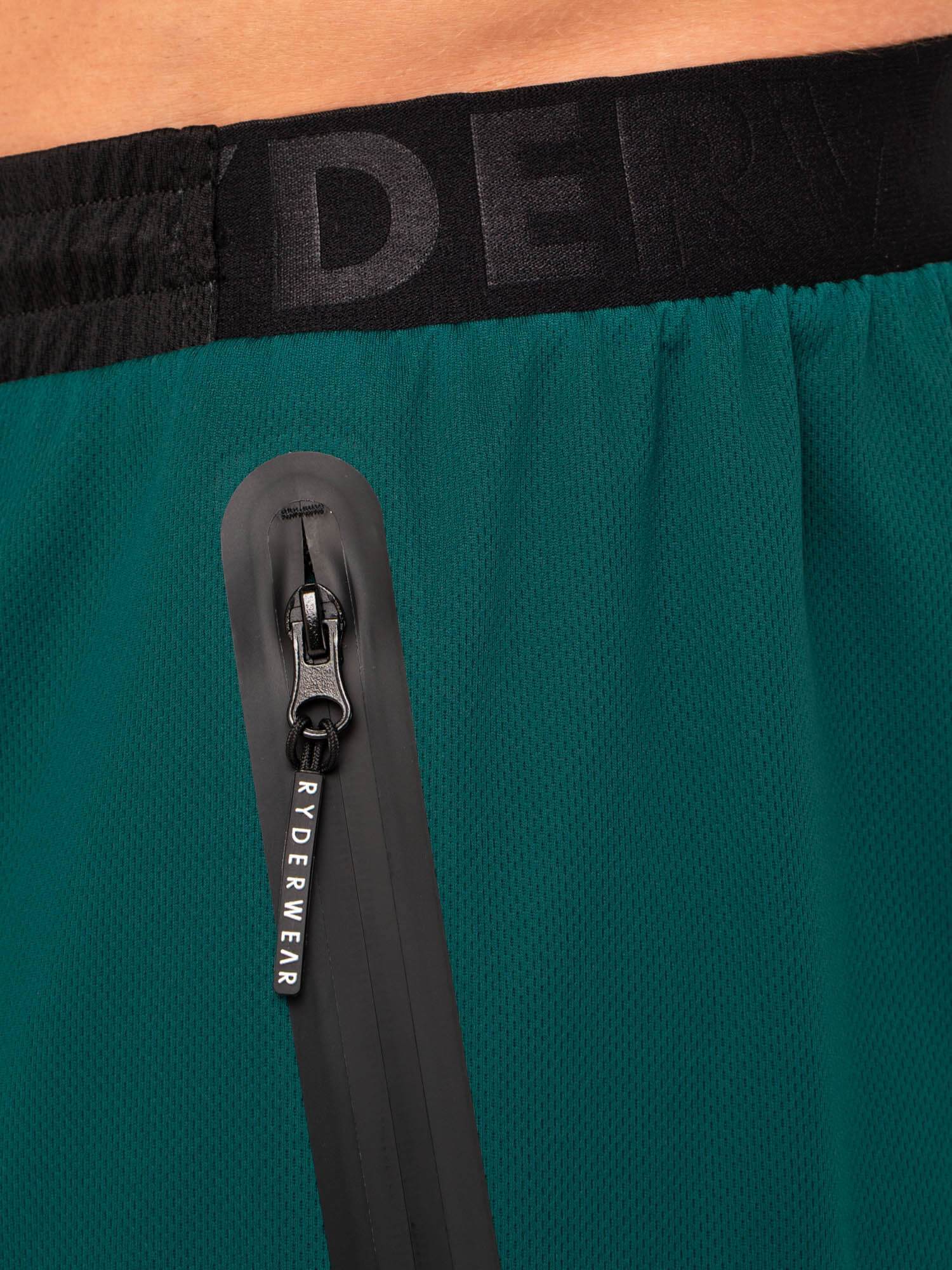 Men's Action Mesh Shorts - Emerald Green Quick-Dry Athletic Shorts for Running, Gym & Outdoor Sports | Lightweight & Breathable Workout Shorts