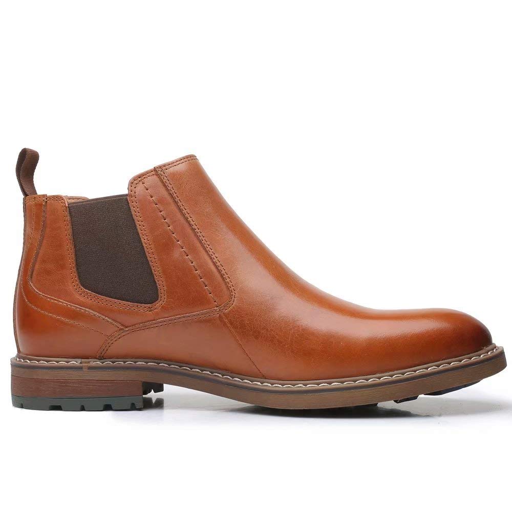 Arkbird Men's Genuine Leather Chelsea Ankle Boots - Oxford Style Dress Shoes for Casual & Formal Wear - Perfect for Office, Wedding & Night Out