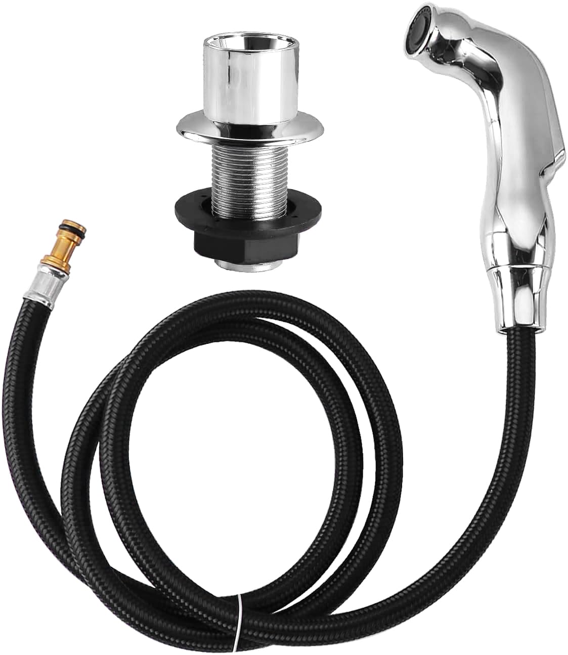 Moen Universal Kitchen Sink Side Sprayer Replacement with Hose and Holder - Chrome Sprayer Head for Easy Cleaning and Dishwashing