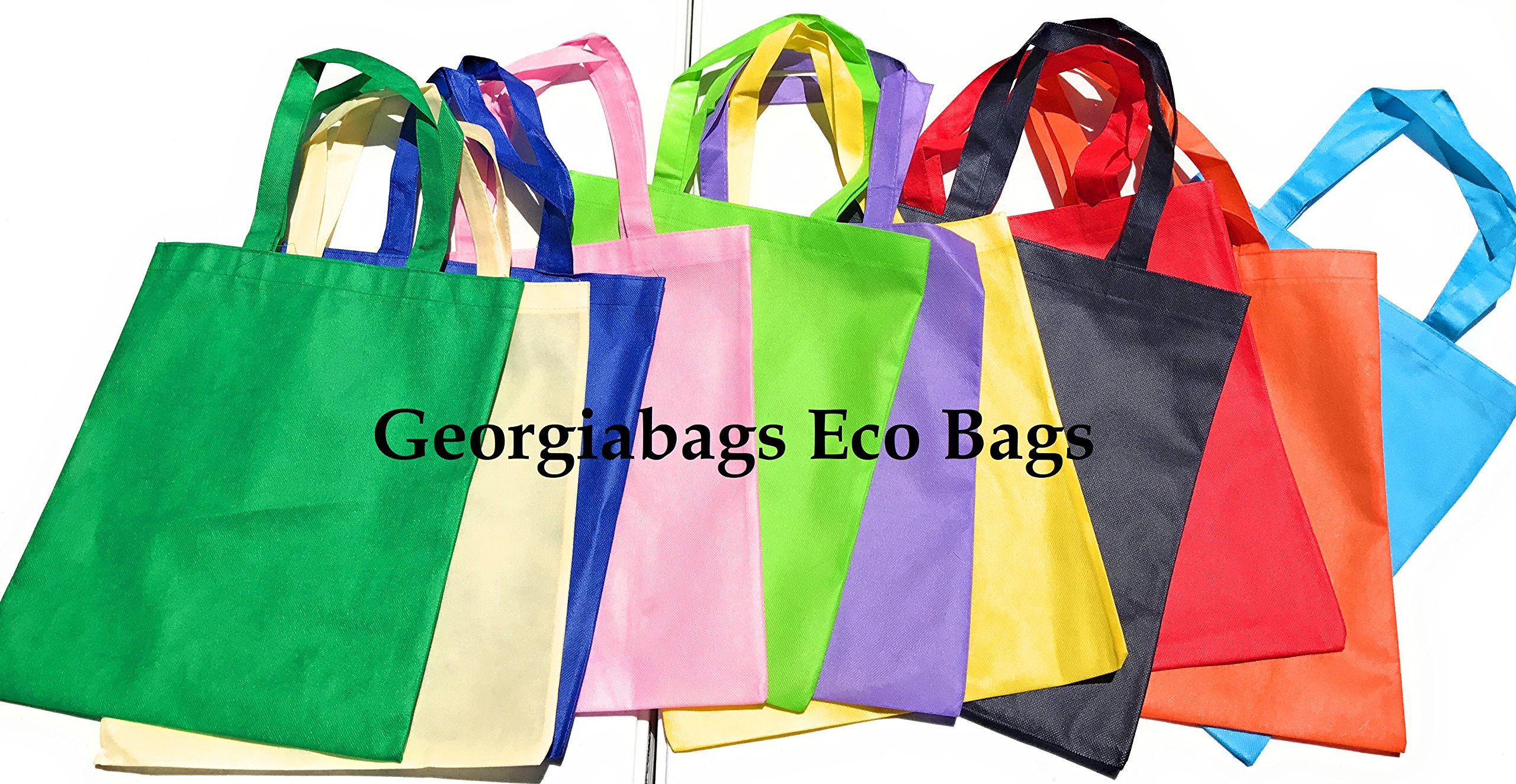 100 Pack Custom Reusable Non-Woven Shopping Tote Bags - Eco-Friendly Bulk Wholesale for Grocery, Retail & Events (Assorted Colors)
