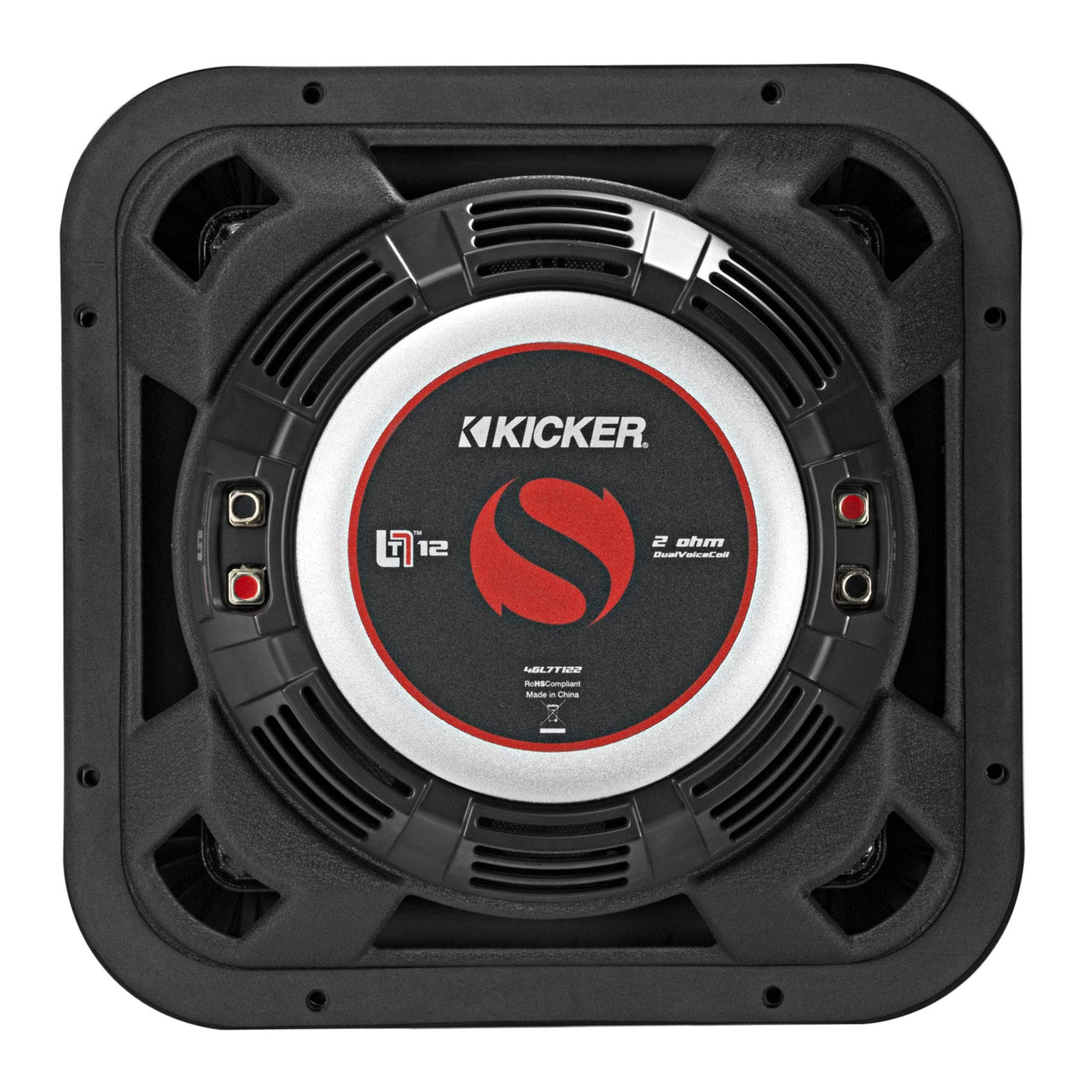 Kicker 46L7T122 12-Inch 1200 Watt L7T Solo-Baric Subwoofer with Vented Enclosure - Powerful Bass for Car Audio & Home Theater Systems